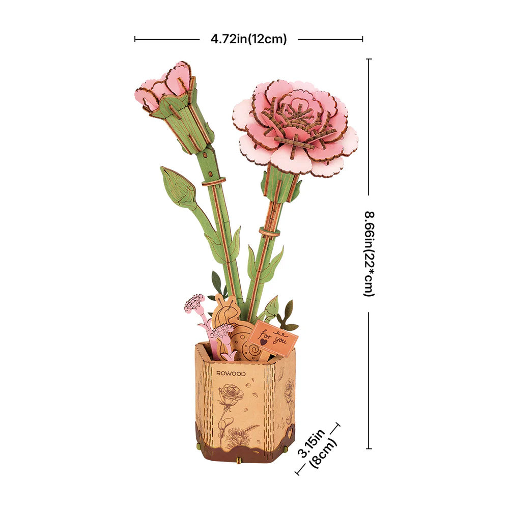 3D sestavljanka Pink Carnation