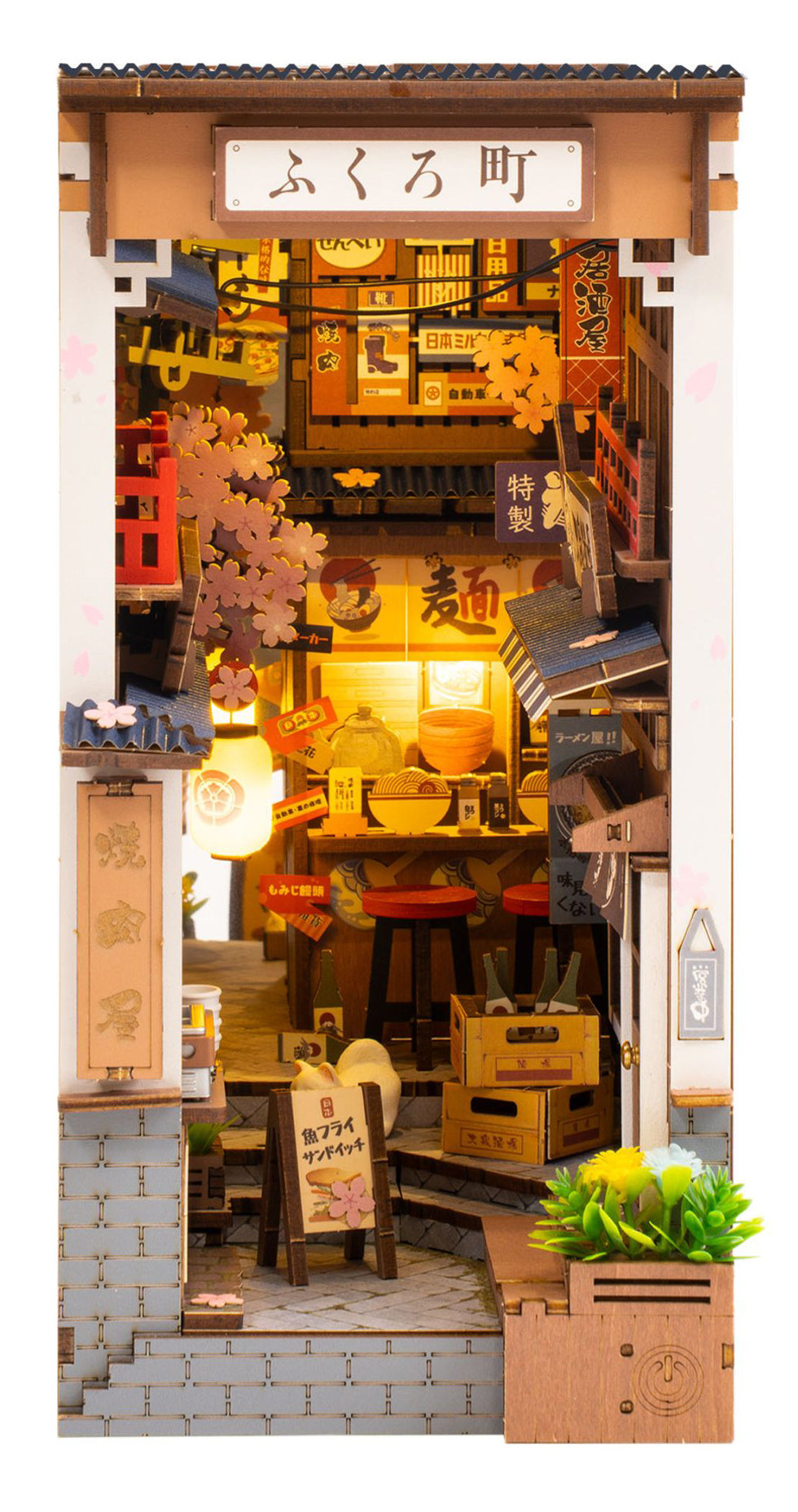 3D sestavljanka in držalo za knjige Book Nook, Sakura Wine Alley