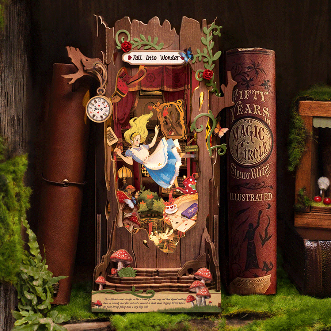 3D sestavljanka in držalo za knjige Book Nook, Fall Into Wonder