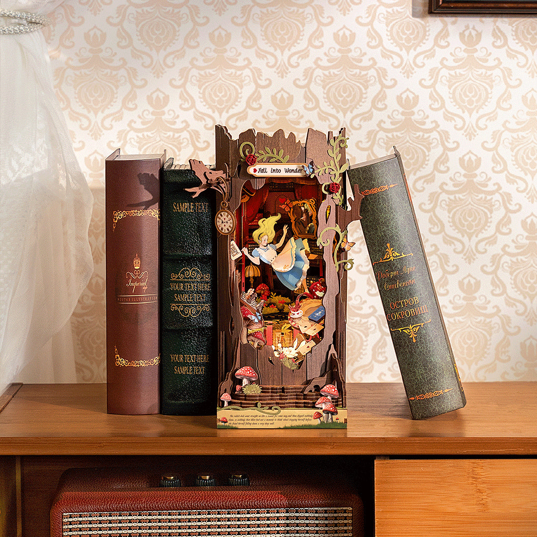 3D sestavljanka in držalo za knjige Book Nook, Fall Into Wonder