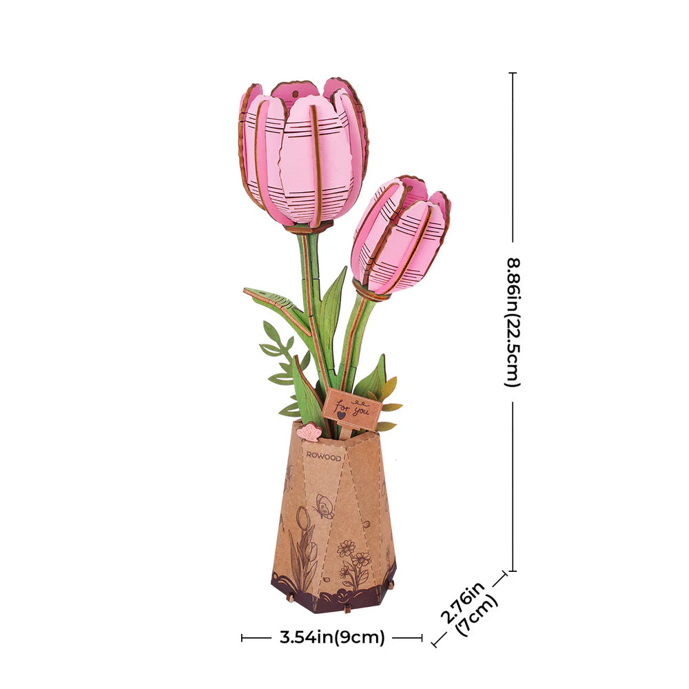 3D sestavljanka Pink Tulip
