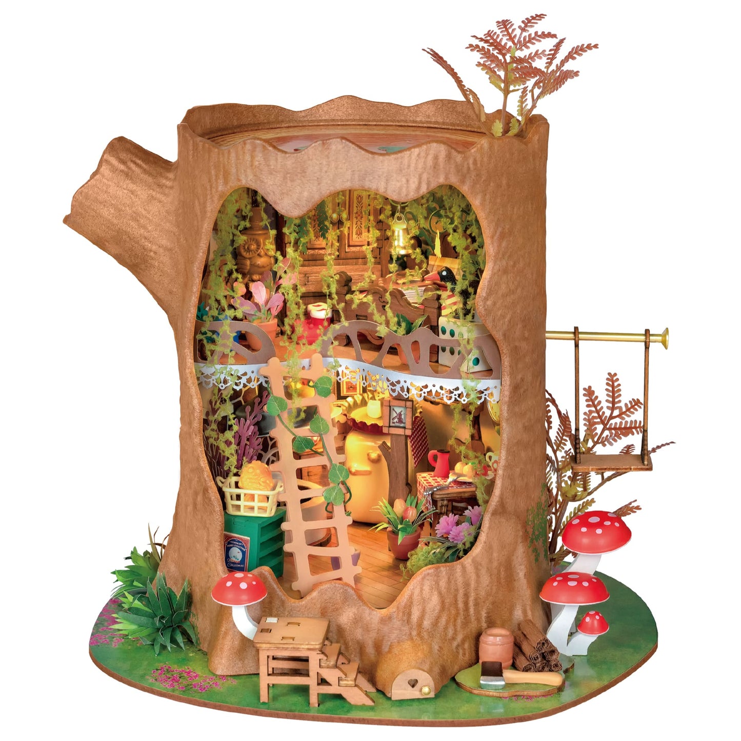 3D sestavljanka in držalo za knjige Book Nook, Fairytale Tree House