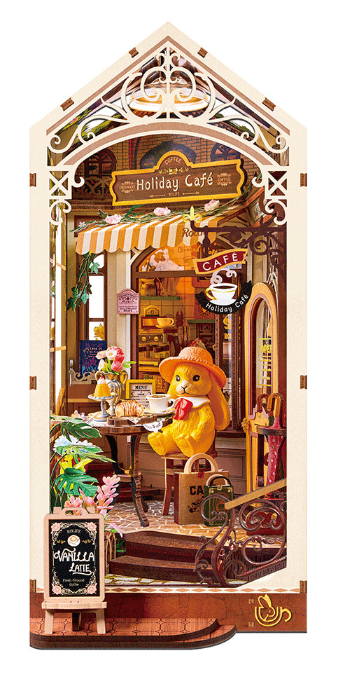 3D sestavljanka in držalo za knjige Book Nook, Holiday Cafe