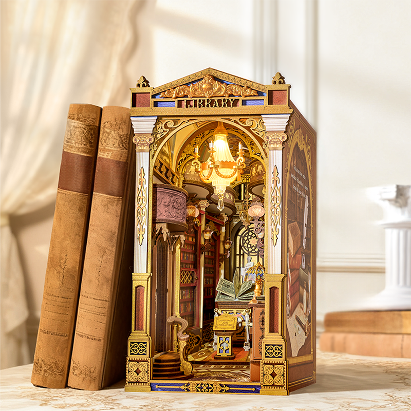 3D sestavljanka in držalo za knjige Book Nook, Knjižnica čudes