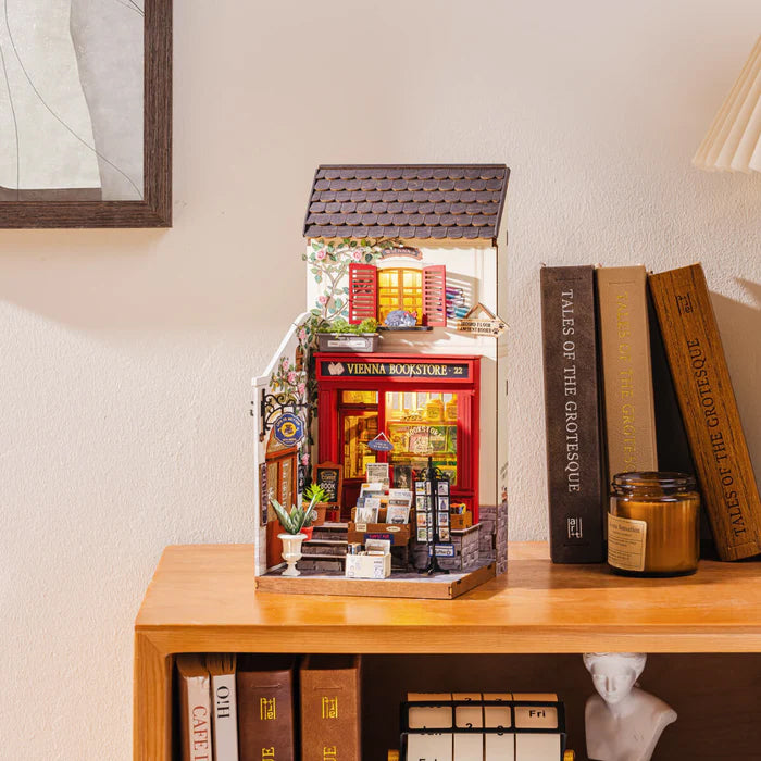 3D sestavljanka in držalo za knjige Book Nook, Vienna Bookstore