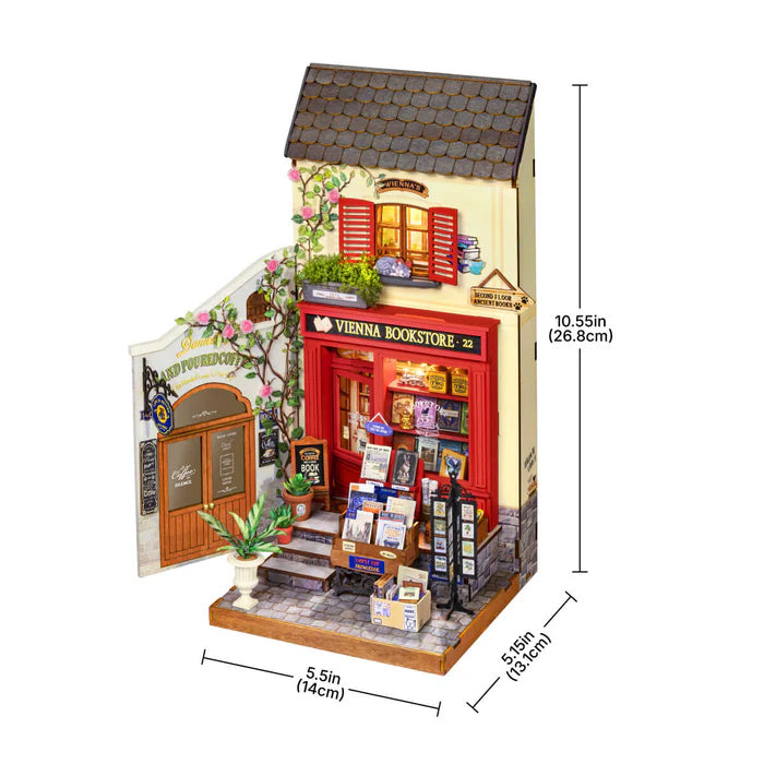 3D sestavljanka in držalo za knjige Book Nook, Vienna Bookstore