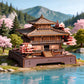 3D sestavljanka in držalo za knjige Book Nook, Sakura Pavilion