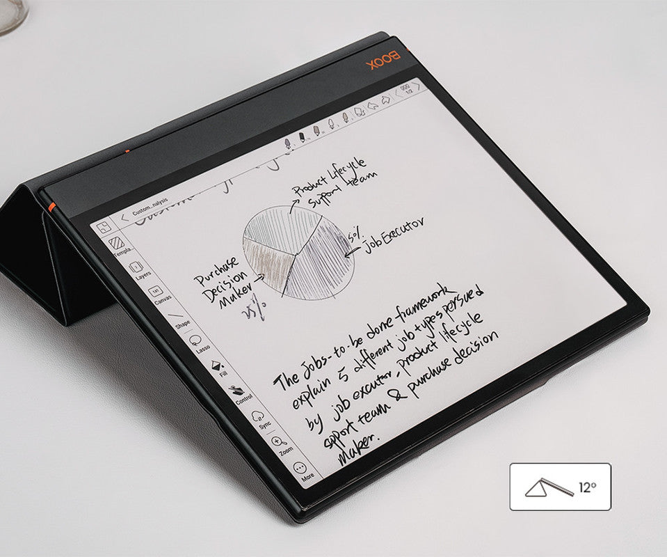 Magnetni preklopni ovitek za e-bralnik BOOX Note Air3 C, črn