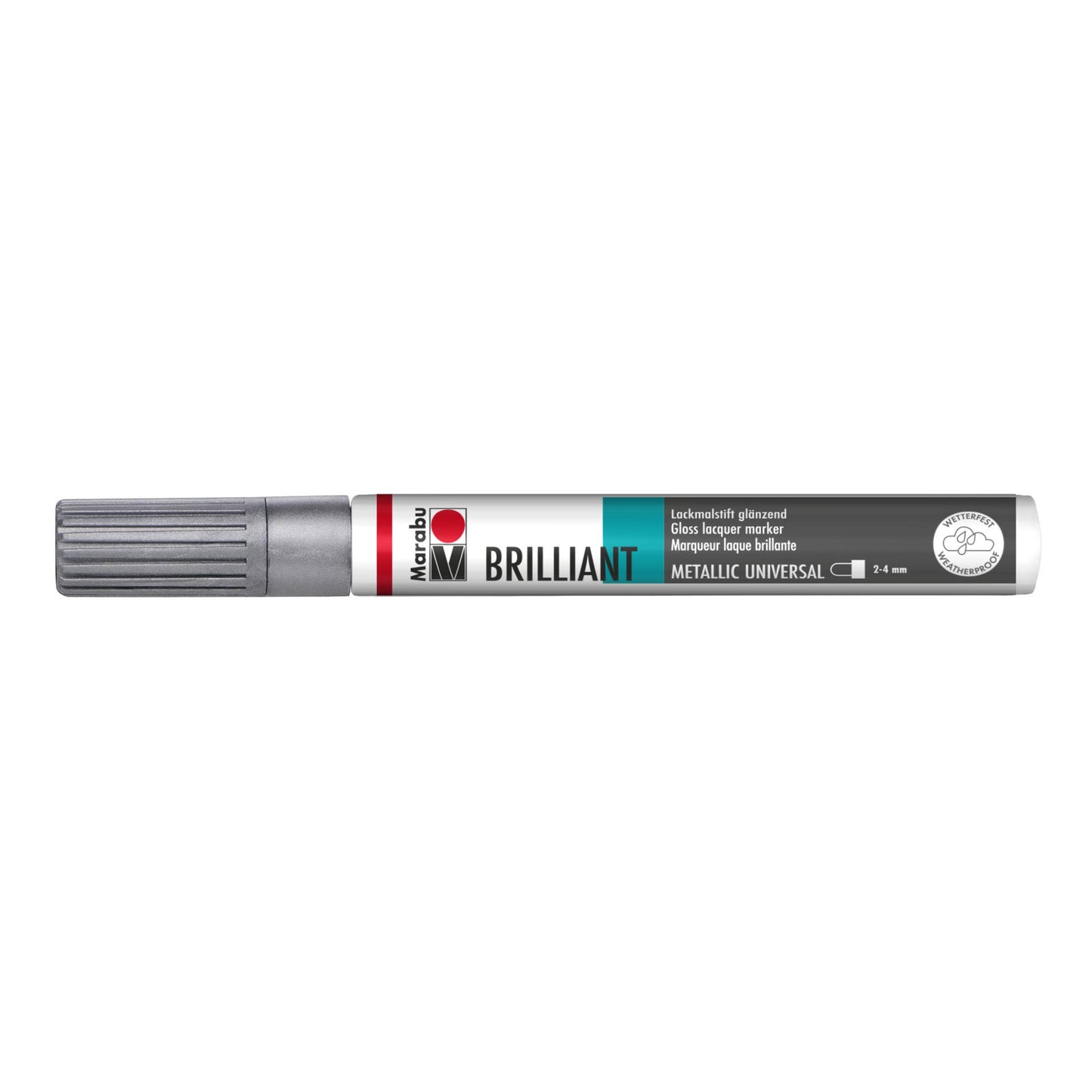 Marker Marabu Brilliant painter, srebrna 082, 2-4 mm