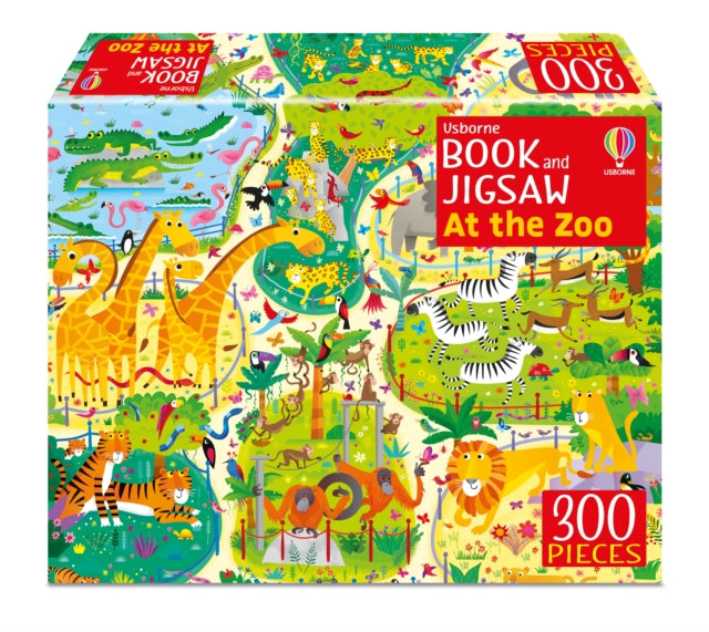 Usborne Book and Jigsaw At the Zoo