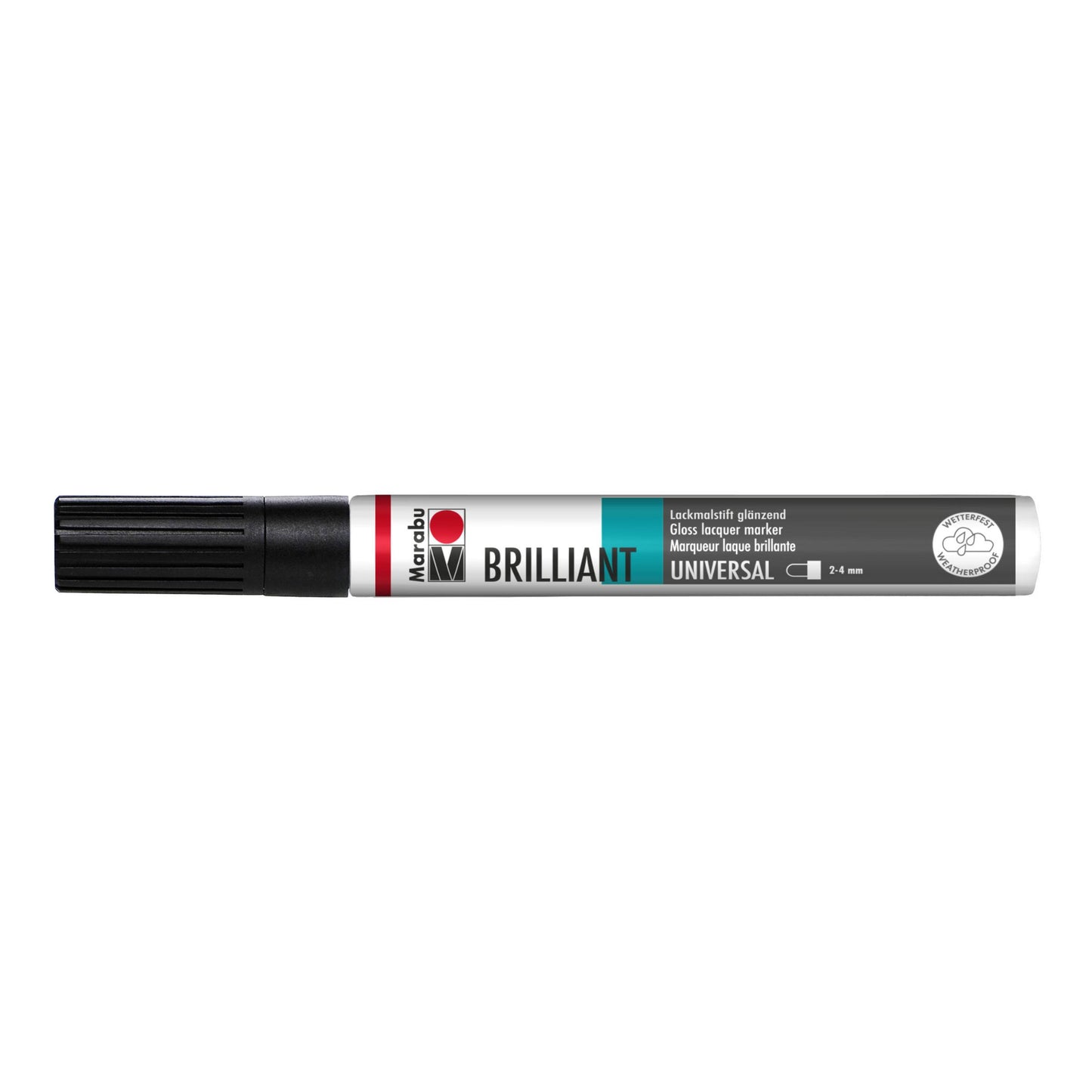 Marker Marabu Brilliant painter, črna 073, 2-4 mm