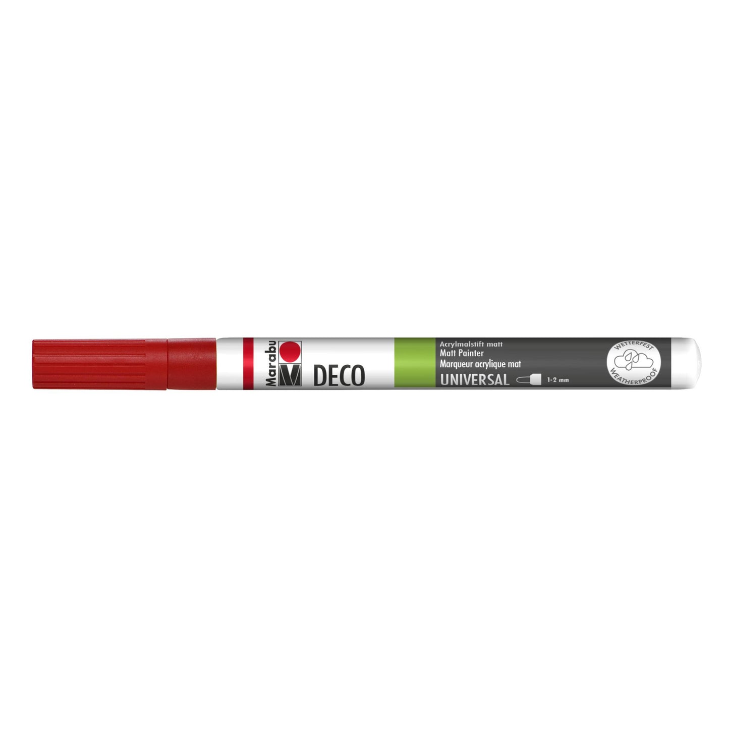 Marker Marabu Deco painter, češnjevo rdeča 125, 1-2 mm