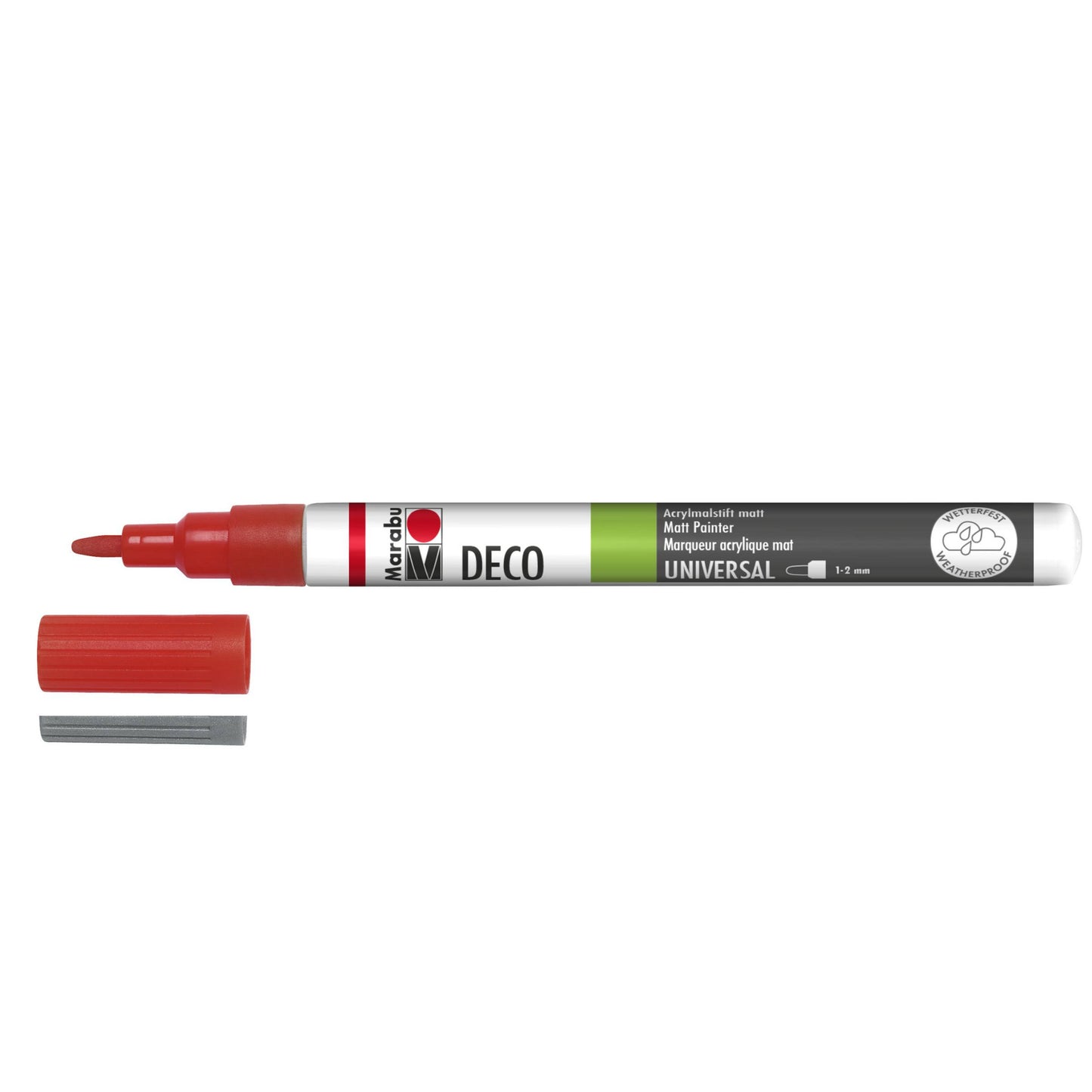 Marker Marabu Deco painter, češnjevo rdeča 125, 1-2 mm