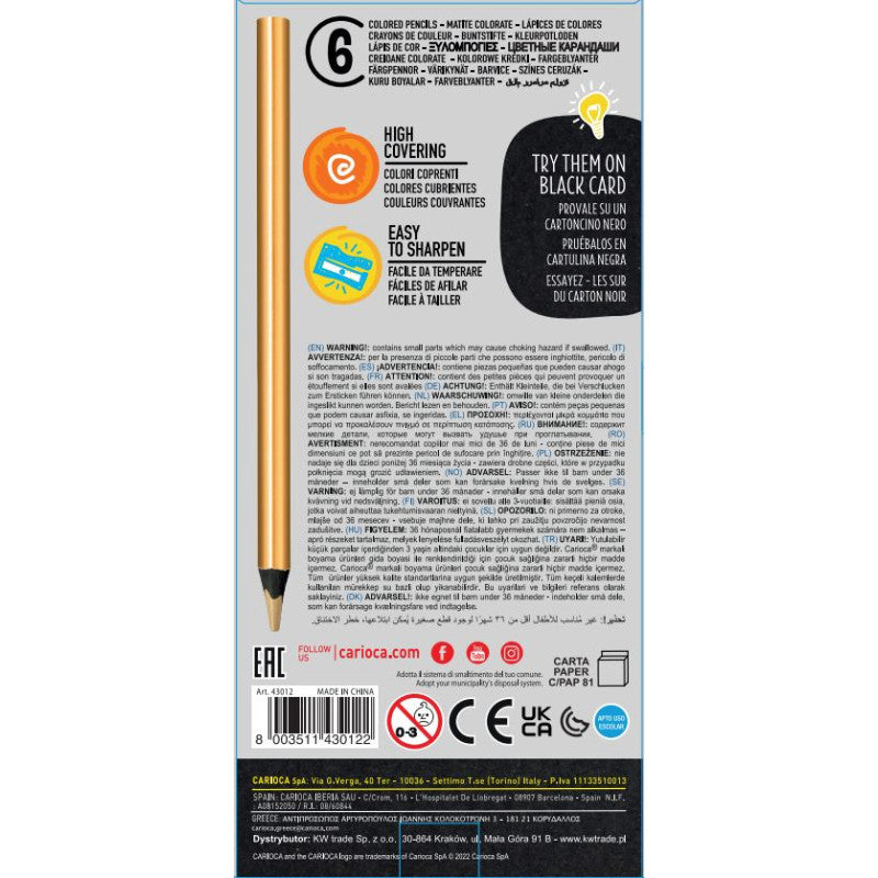 Barvice Carioca Metallic Maxi, 6/1