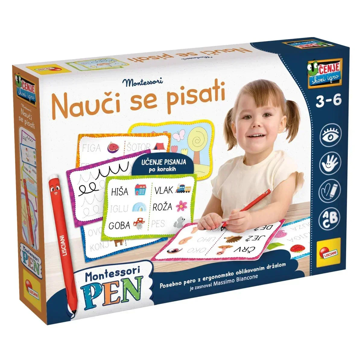 Igra, Lisciani Montessori Šola pisanja SLO