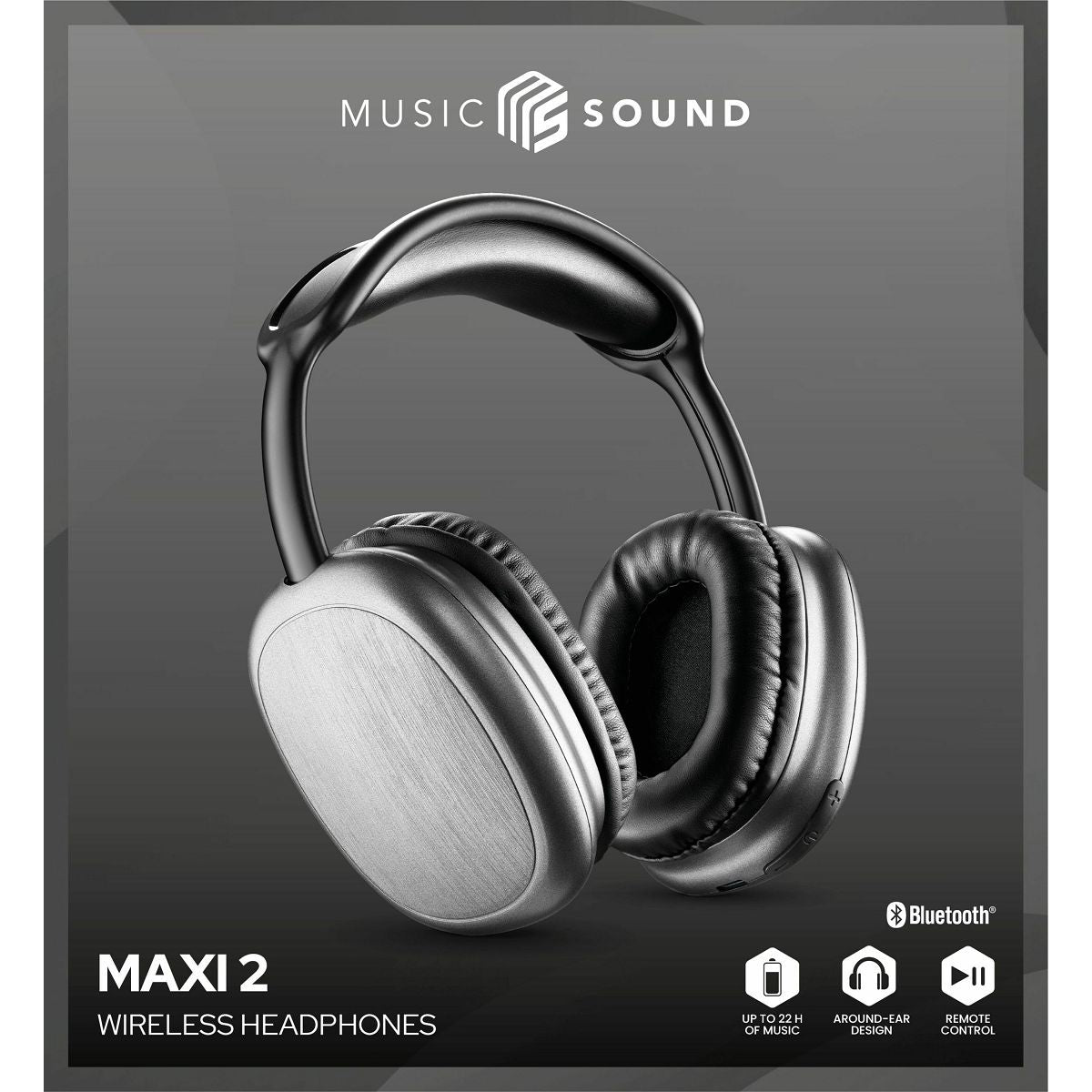 Naglavne slušalke Music Sound MAXI2, črne