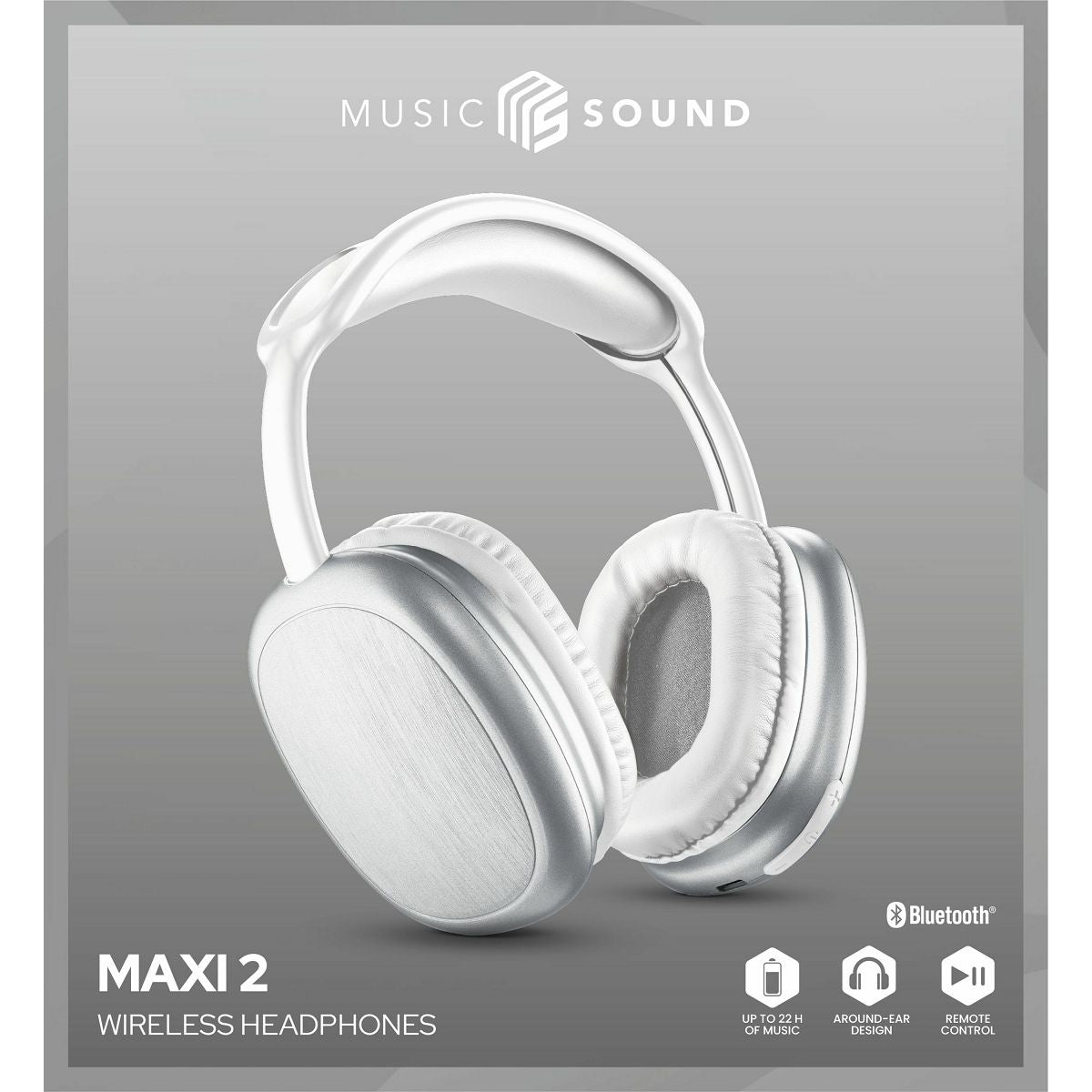 Naglavne slušalke Music Sound MAXI2, bele