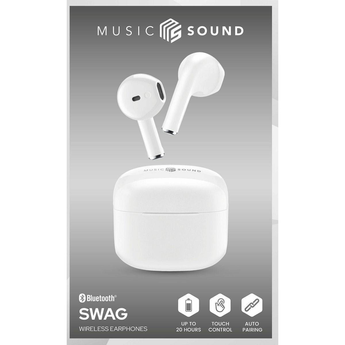 Slušalke Music Sound SWAG, bele