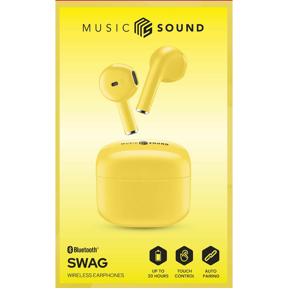Slušalke Music Sound SWAG, rumene