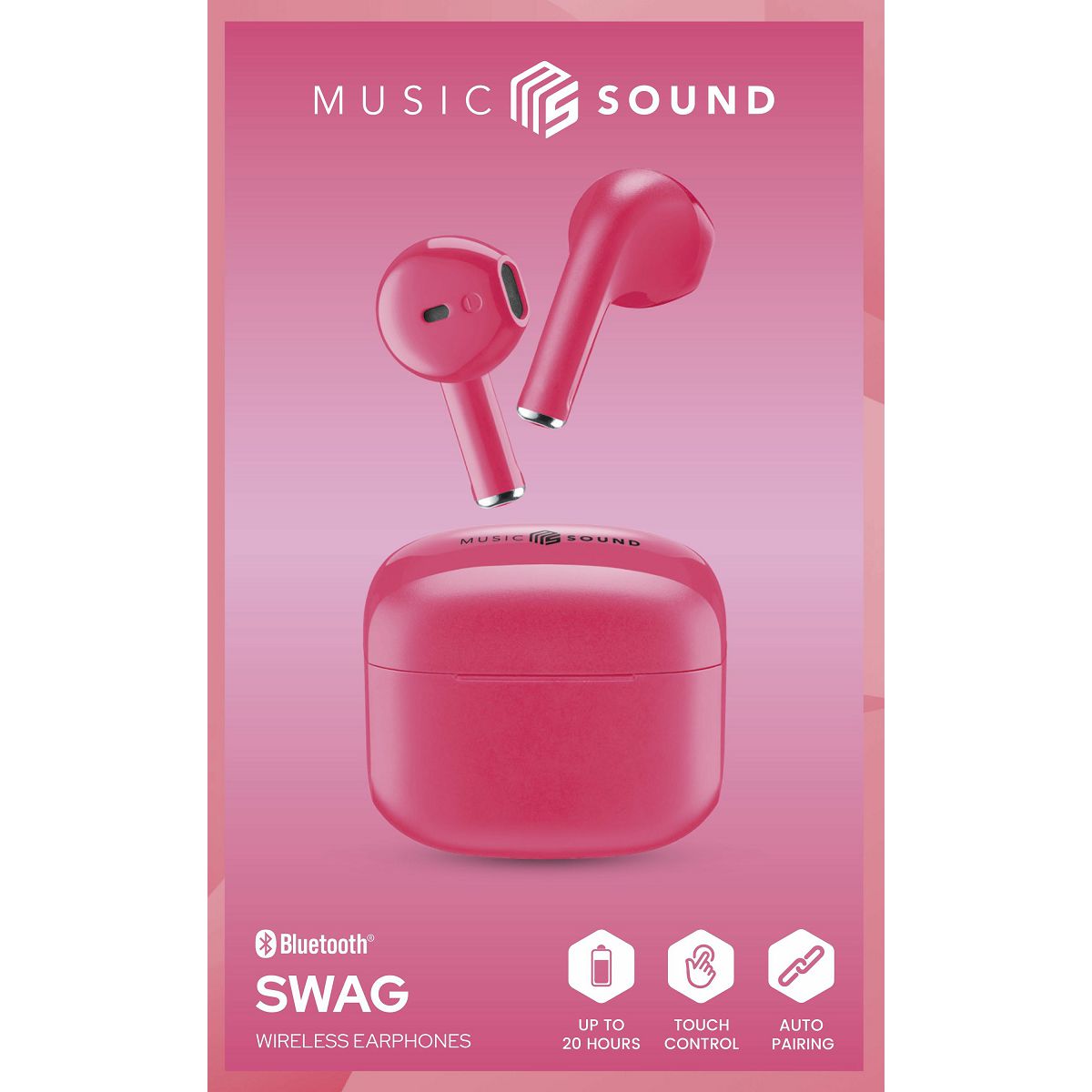 Slušalke Music Sound SWAG, roza