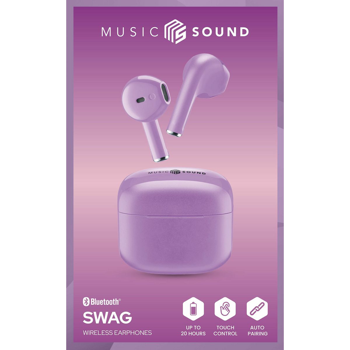 Slušalke Music Sound SWAG, vijolične