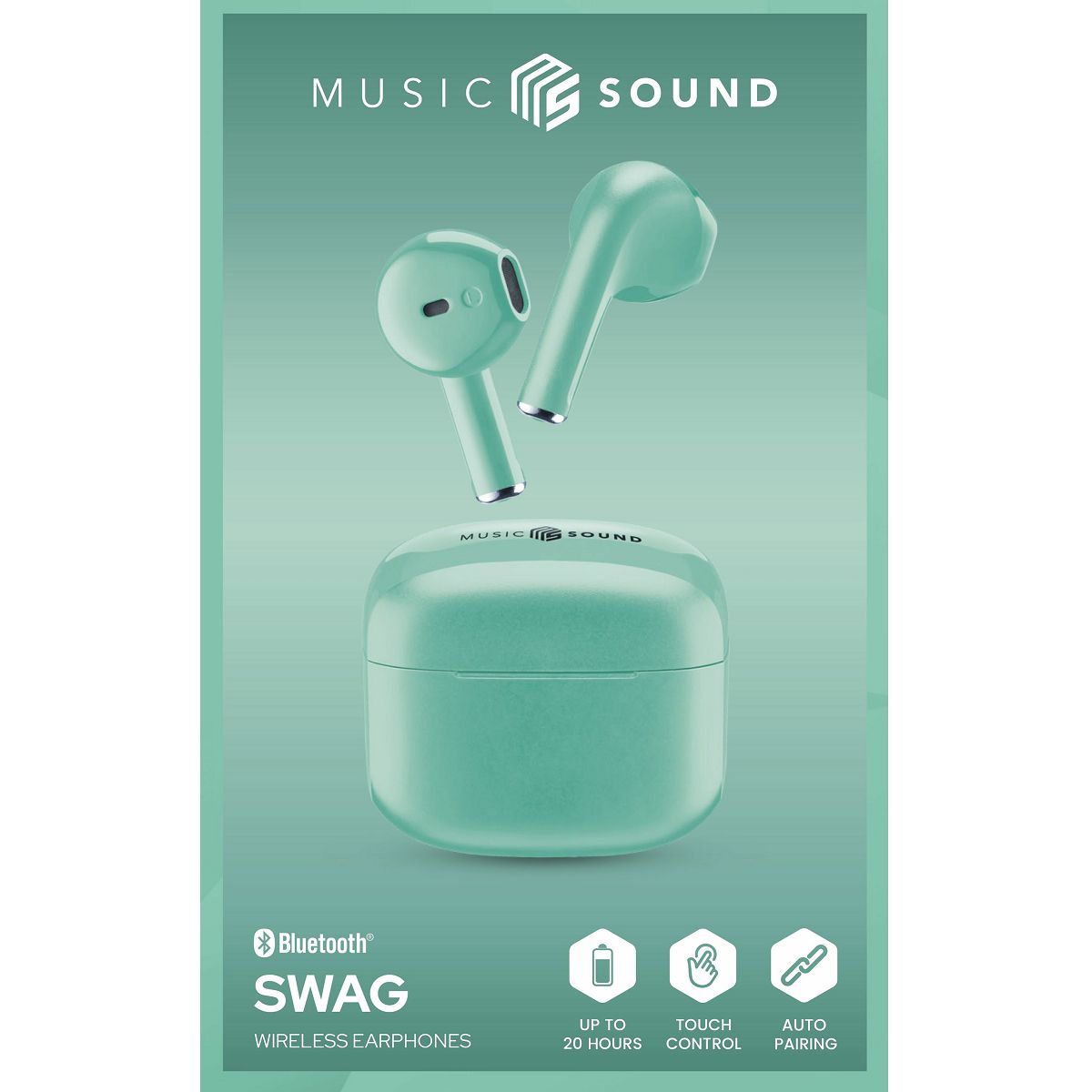 Slušalke Music Sound SWAG, zelene