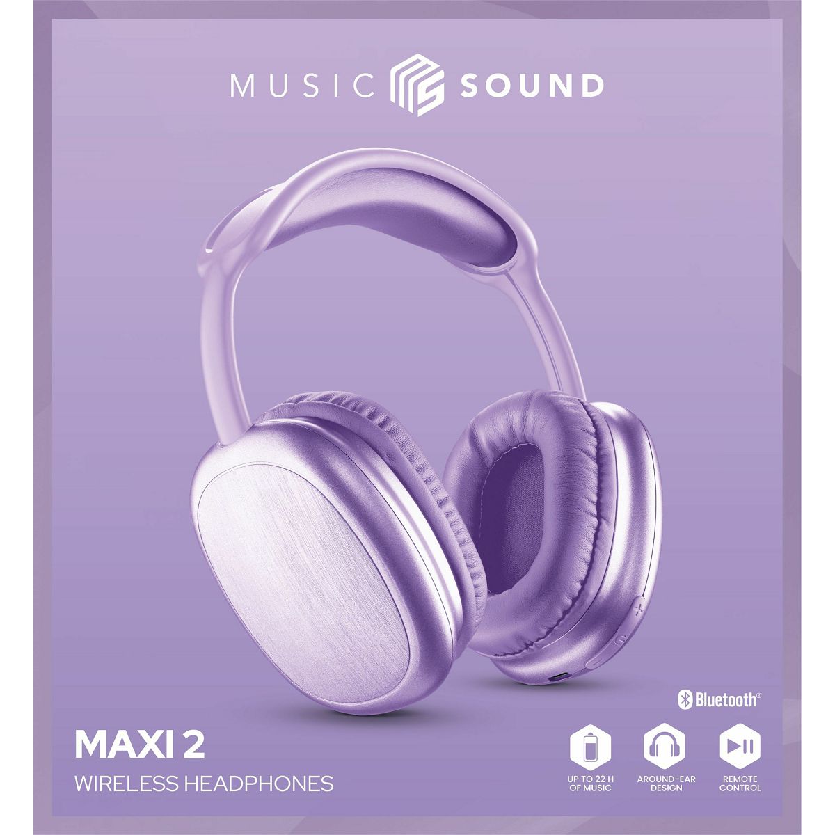 Naglavne slušalke Music Sound MAXI2, vijola