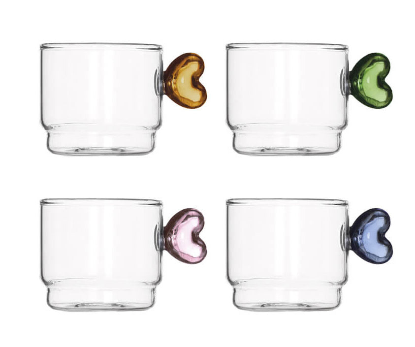 Set 4 skodelic za kavo Rainbow