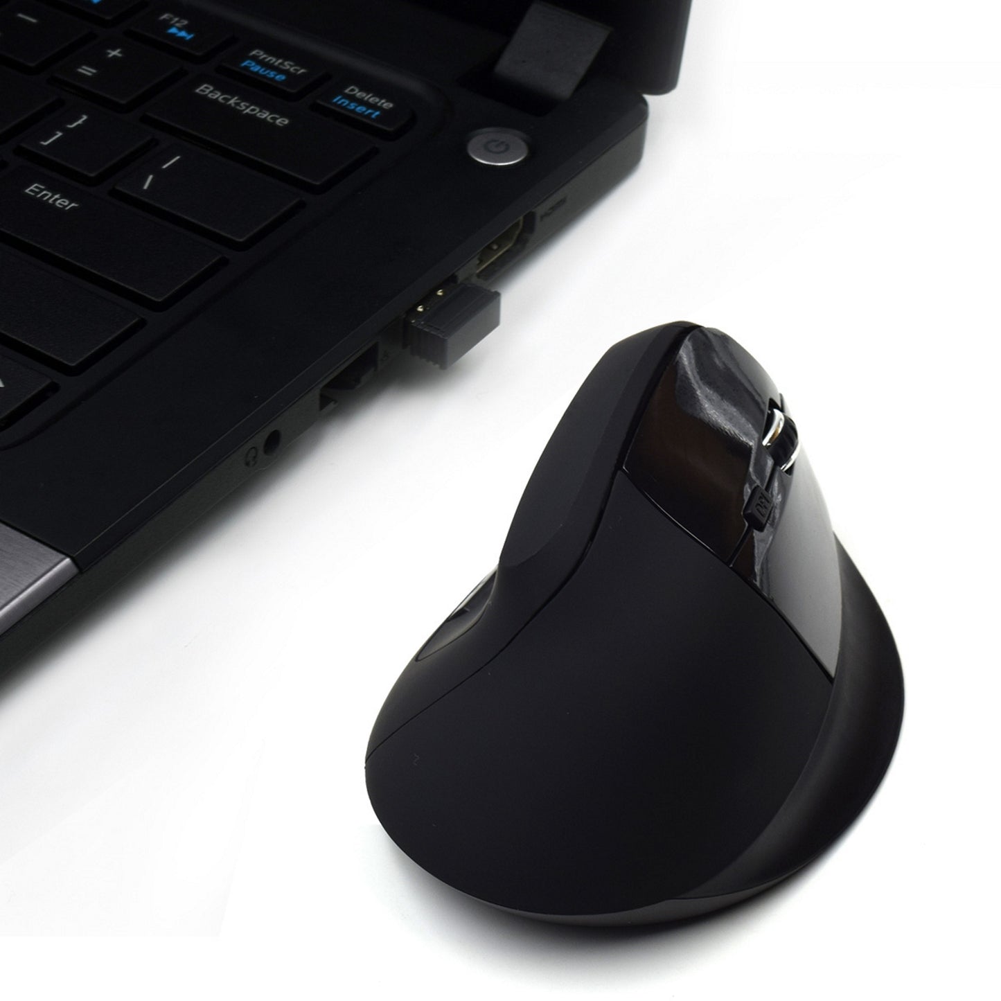 Brezžična ergonomska miška Ewent, črna