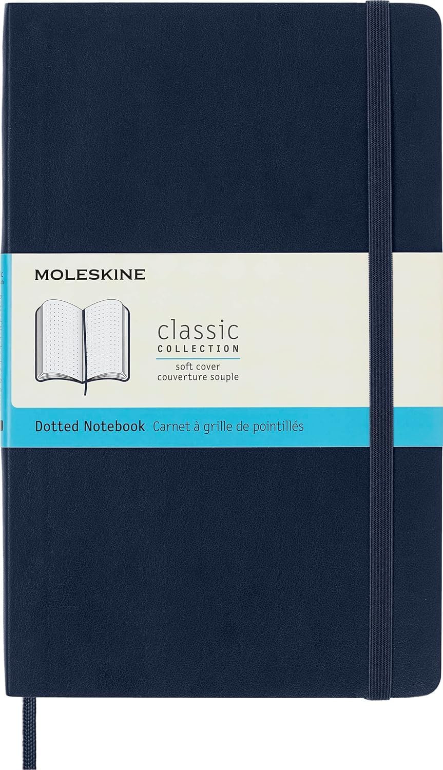 Moleskine Sapphire Blue Large Dotted Notebook Soft