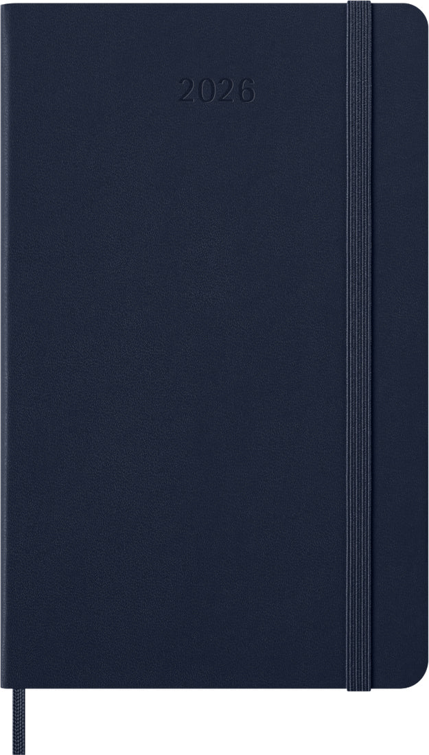 Planer Moleskine 2026, 12-mesečni, large, dnevni, trde platnice, moder