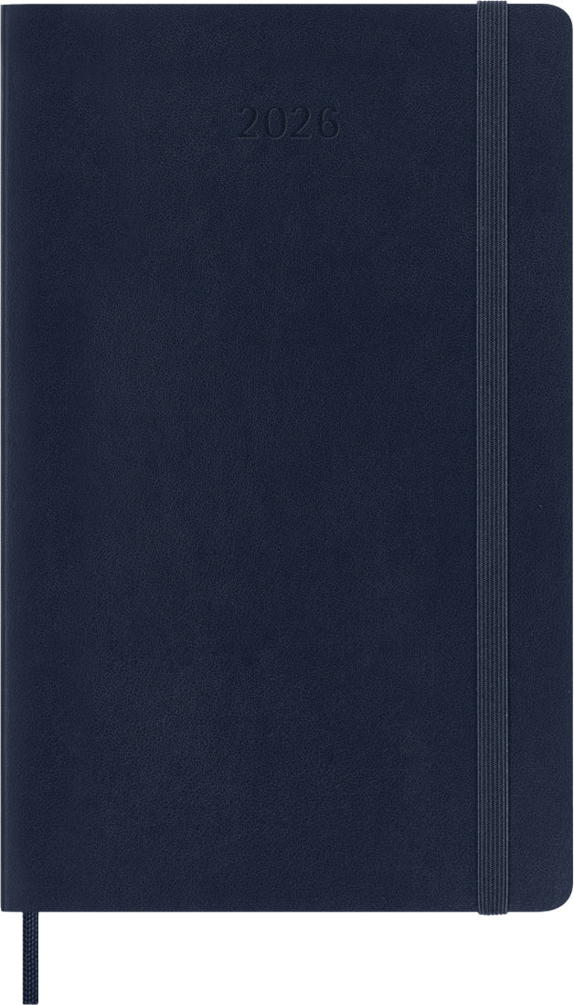 Planer Moleskine 2026, 12-mesečni, large, dnevni, mehke platnice, moder