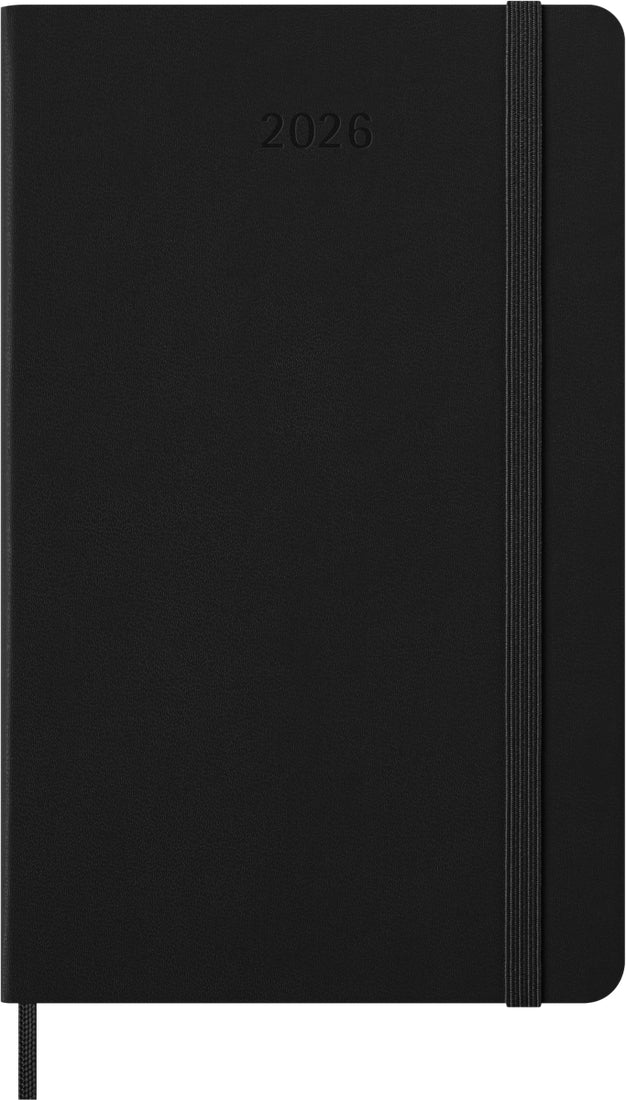 Planer Moleskine 2026, 12-mesečni, large, tedenski, trde platnice, črn