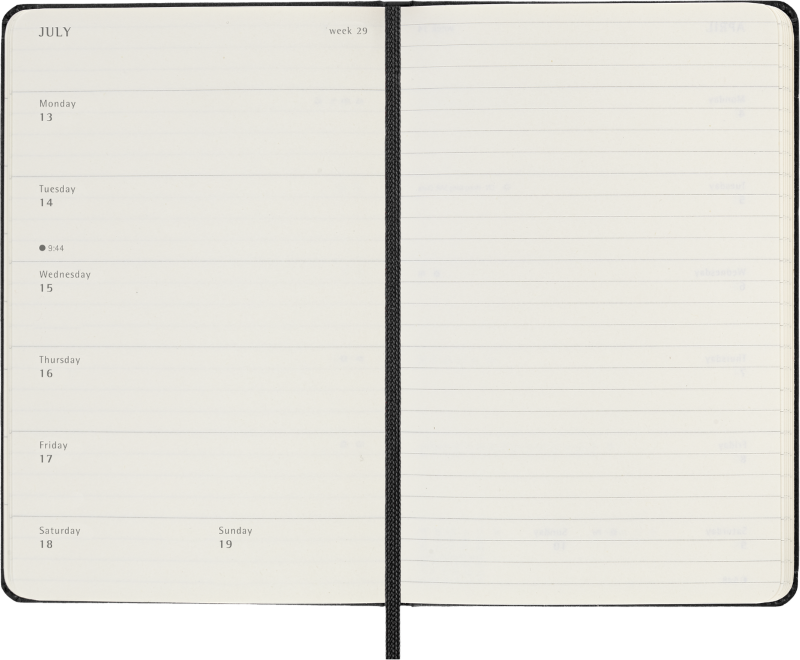 Moleskine 2026 18 Month Weekly Pocket Hardcover Diary