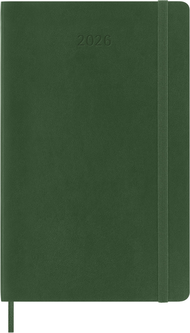 Planer Moleskine 2026, 12-mesečni, large, dnevni, mehke platnice, zelen