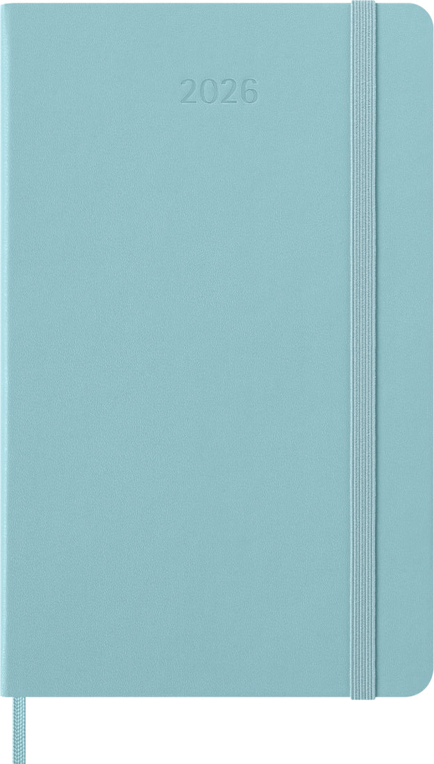 Planer Moleskine 2026, 12-mesečni, large, tedenski, trde platnice, akvamarin