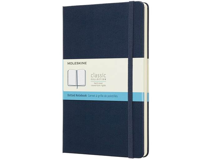 Blok Moleskine 13x21, trda vezava, moder