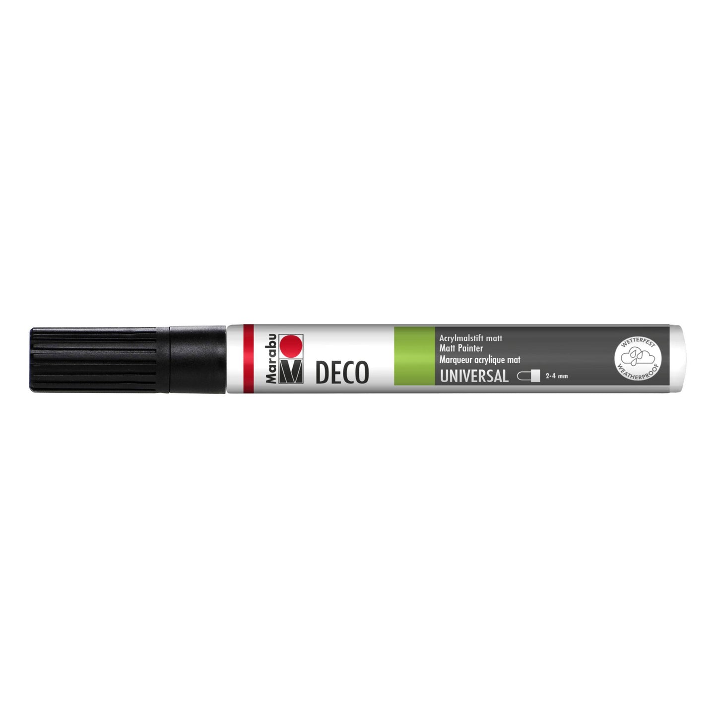 Marker Marabu Deco painter, črna 073, 2-4 mm