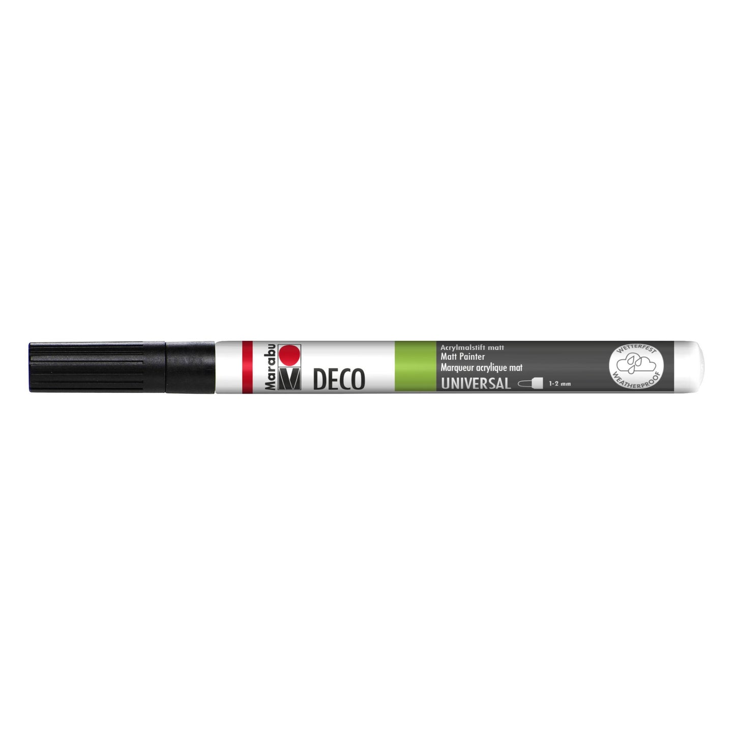 Marker Marabu Deco painter, črna 073, 1-2 mm
