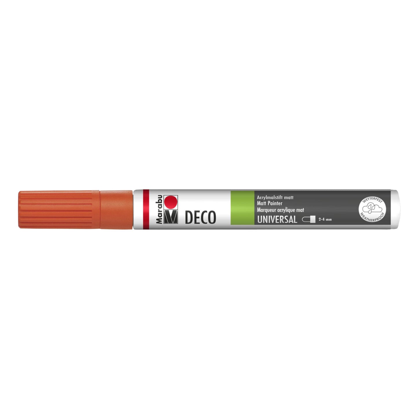 Marker Marabu Deco painter, mandarinasto oranžna 225, 2-4 mm