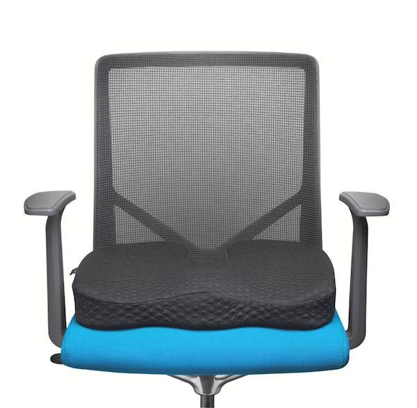 Hladilna ergonomska blazina za stol Kensingon Premium, črna