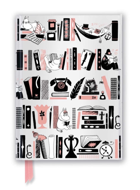 Moomin Bookshelves: Pink & Silver (Foiled Journal)