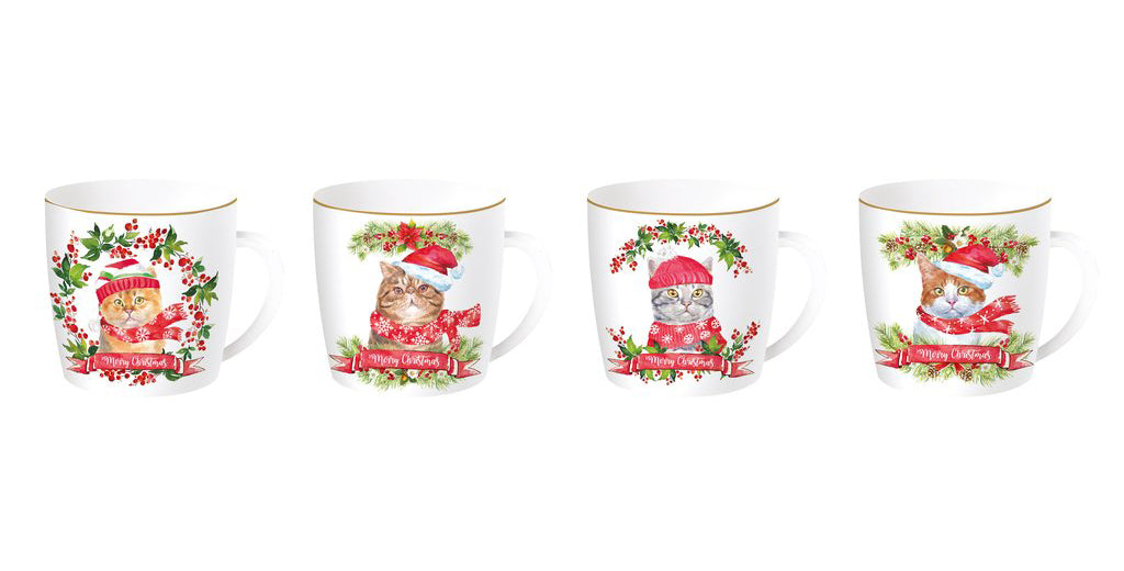 Skodelica CHRISTMAS CATS 350 ml