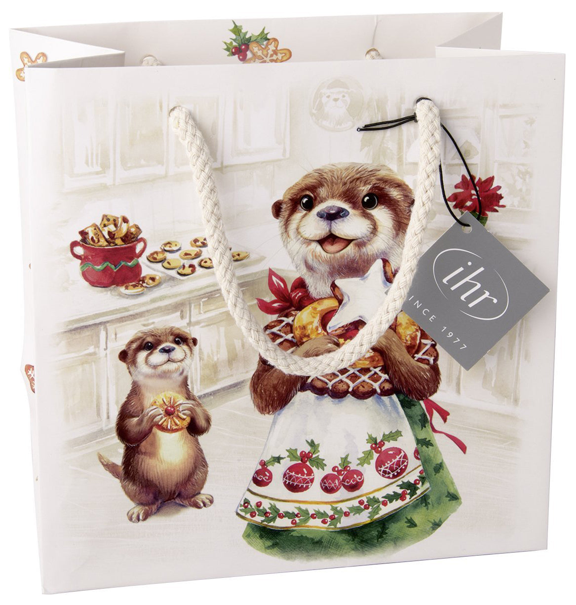 Darilna vrečka Otter Family, 18x18x9 cm