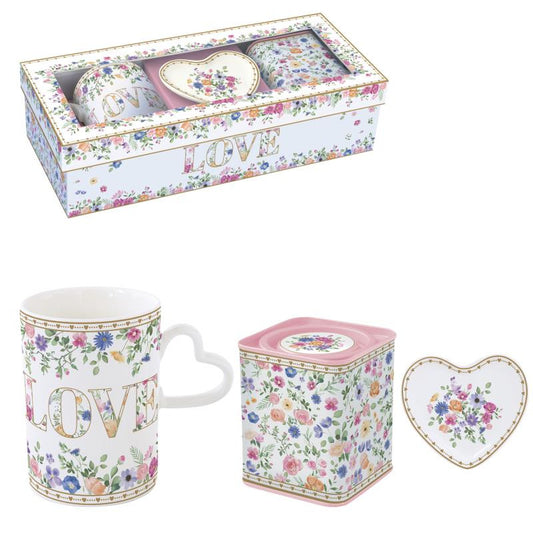 Darilni set MON MOUR, skodelica, škatla in podstavek