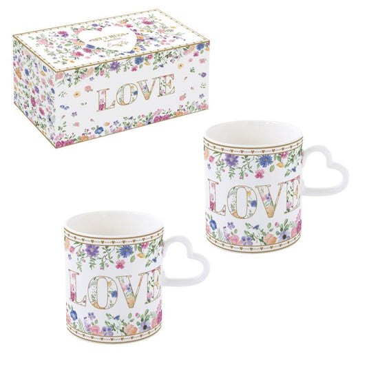 Set 2 skodelic MON AMOUR, 2x320 ml