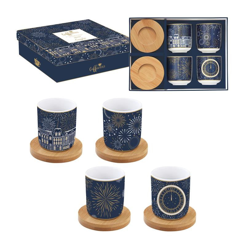 Set 4 skodelic MIDNIGHT, 4x110 ml