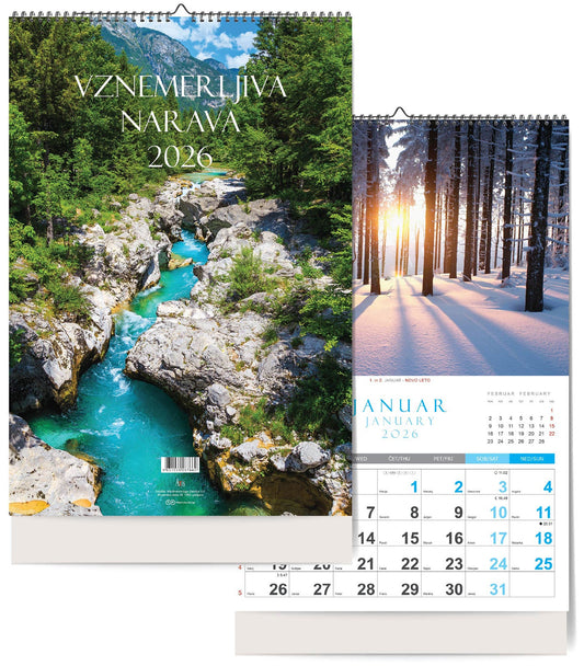 Koledar Vznemirljiva narava 2026