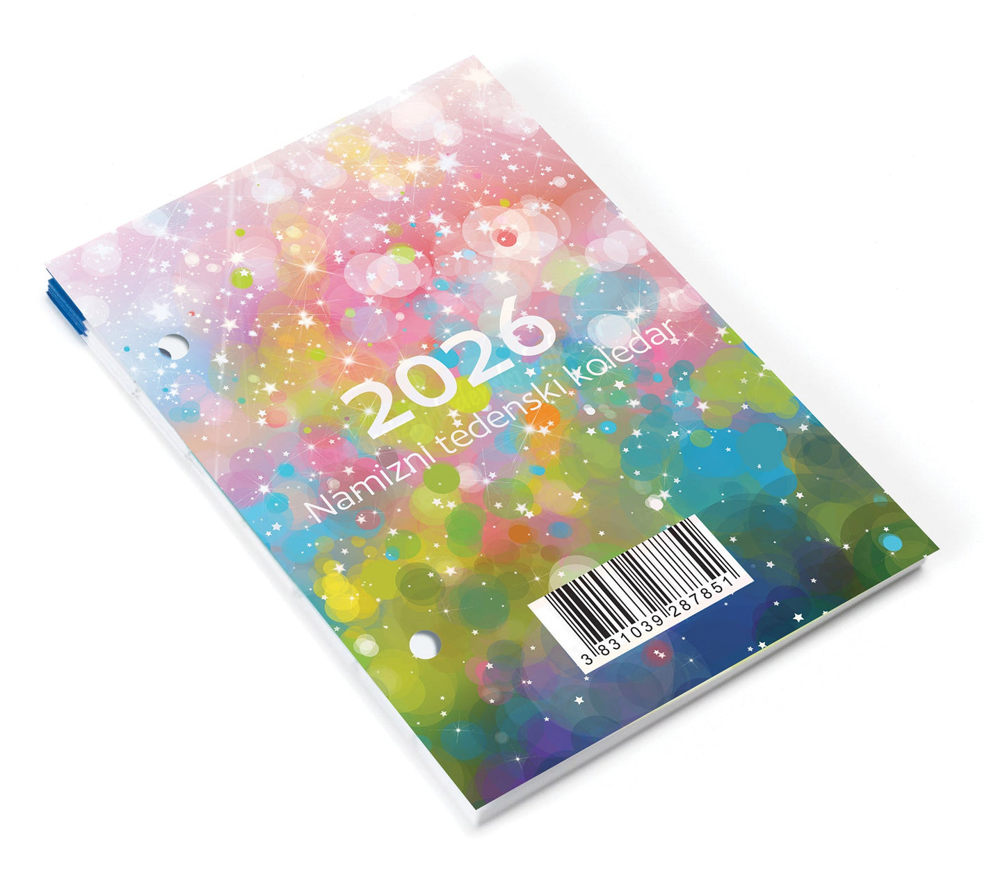 Vložni blok 2026 za namizni tedenski koledar s pleksi podstavkom