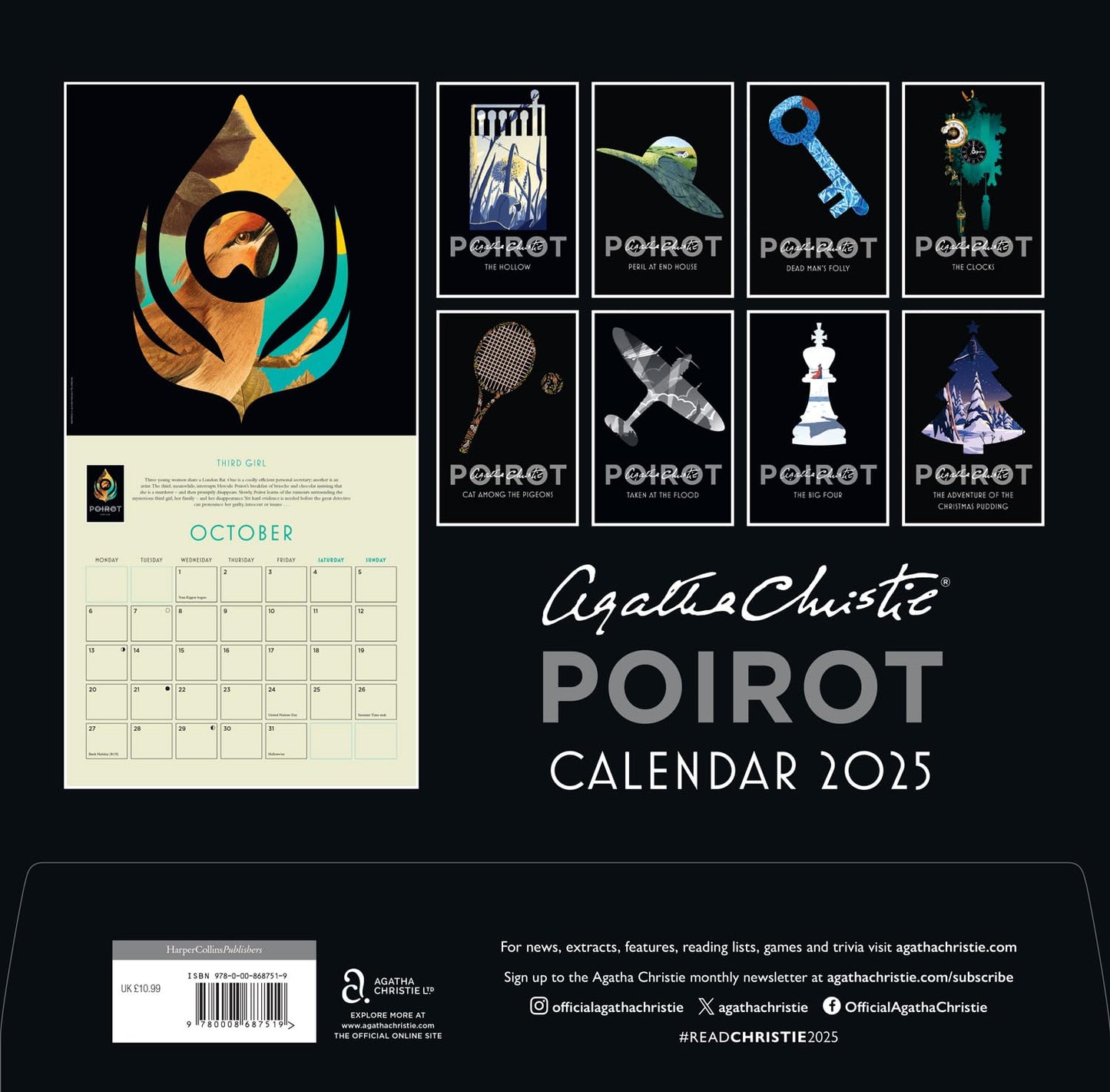 Agatha Christie Poirot Calendar 2025